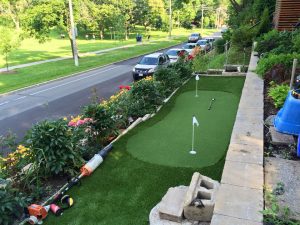 Small front yard putting green street side 
