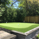 Ideal golf green placement with perfect compliment of fringe turf