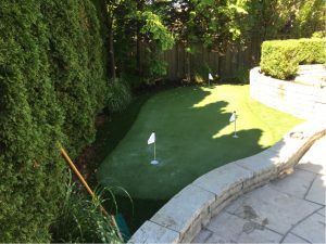 Designing a small space for the avid golfers use