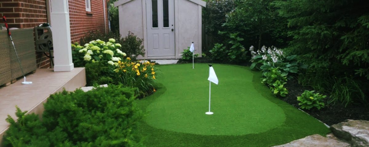 Good use of side of the house with golf green